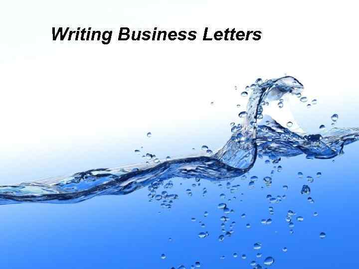 Writing Business Letters Page 1 