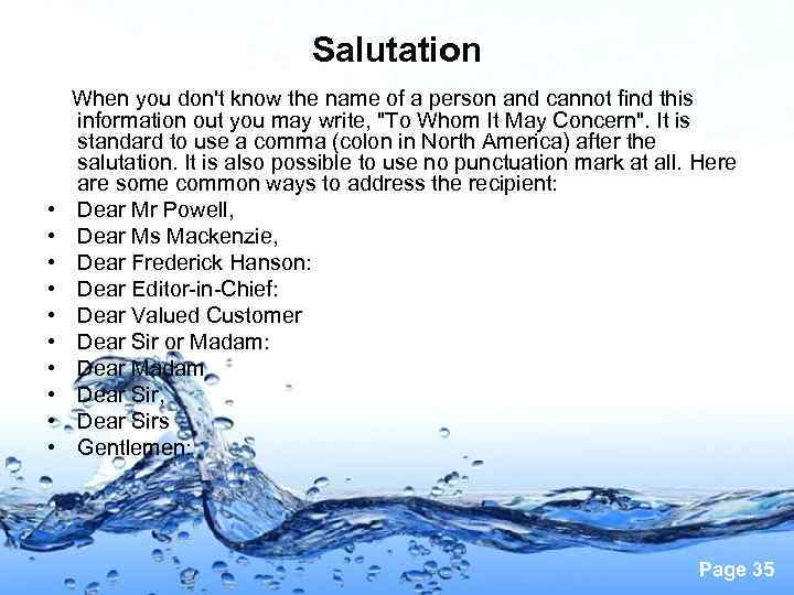 Salutation When you don't know the name of a person and cannot find this