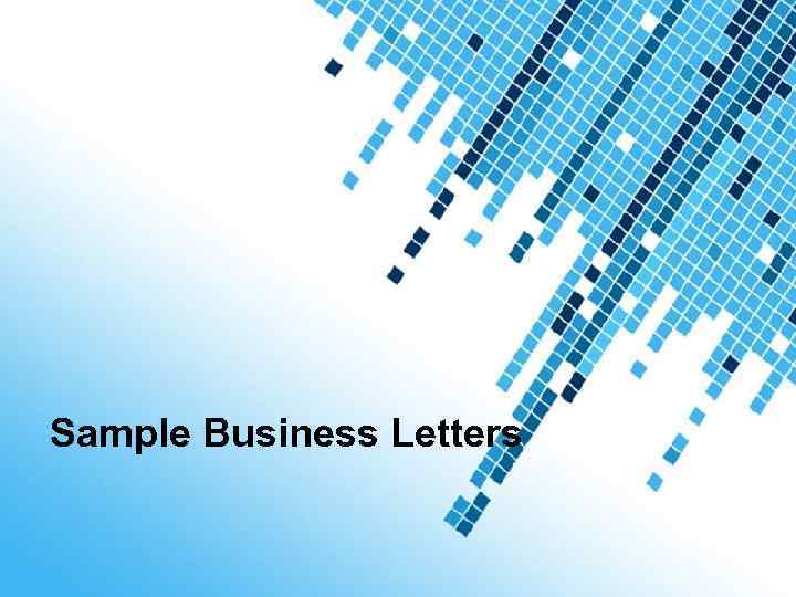 Sample Business Letters Powerpoint Templates Page 1 