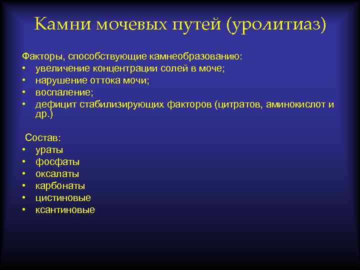 На интенсивность изображения мочевых путей влияют