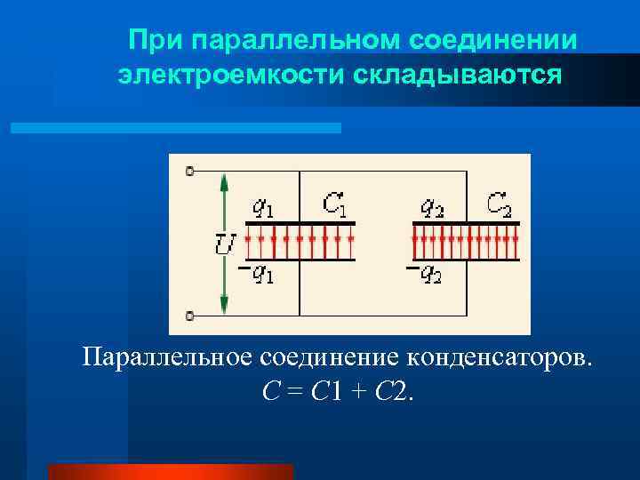 Параллельное соединение конденсаторов фото