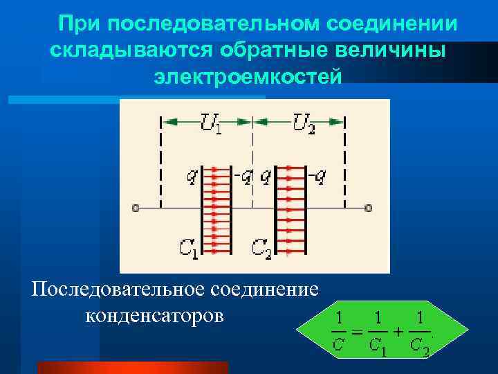 Электроемкость конденсатора соединенных параллельно