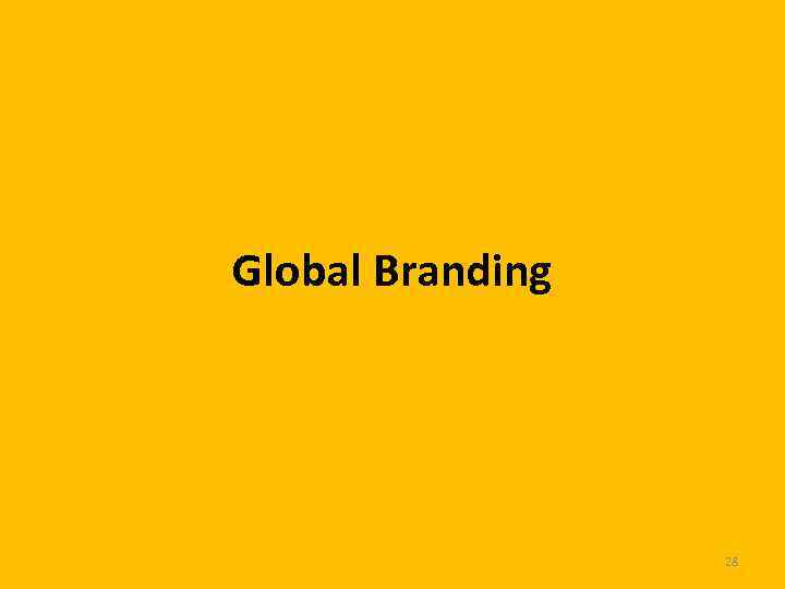 Global Branding 28 