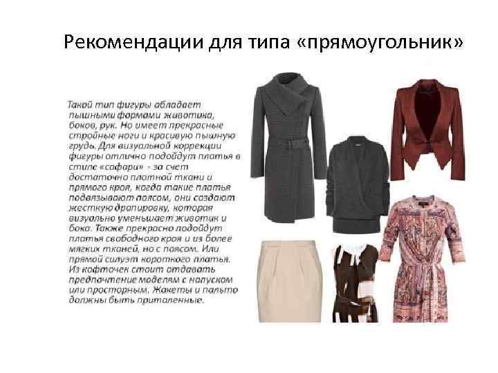 Рекомендации для типа «прямоугольник» 