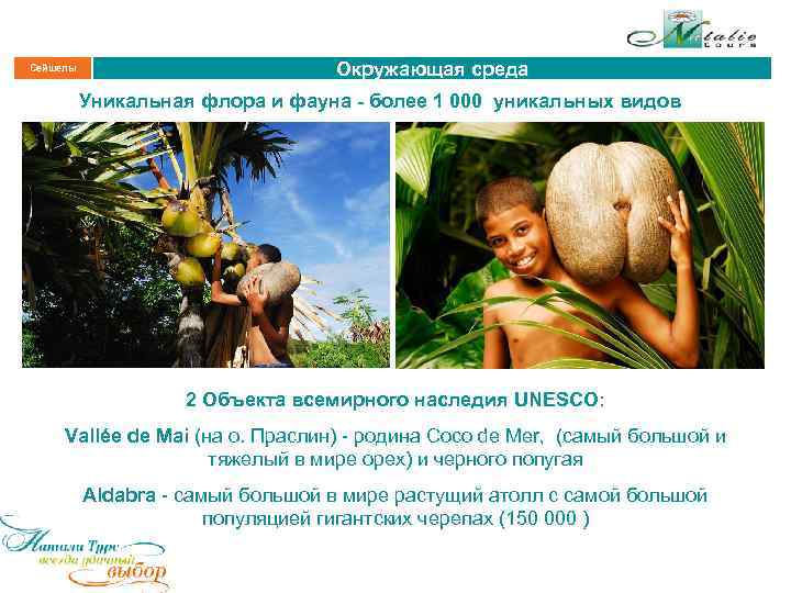 Сейшелы Окружающая среда Уникальная флора и фауна - более 1 000 уникальных видов 2