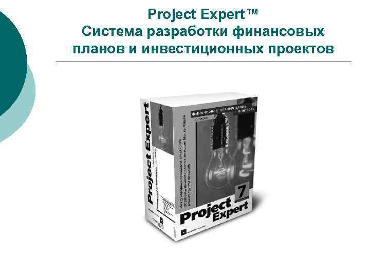 Project Expert™ Система разработки финансовых планов и инвестиционных проектов 