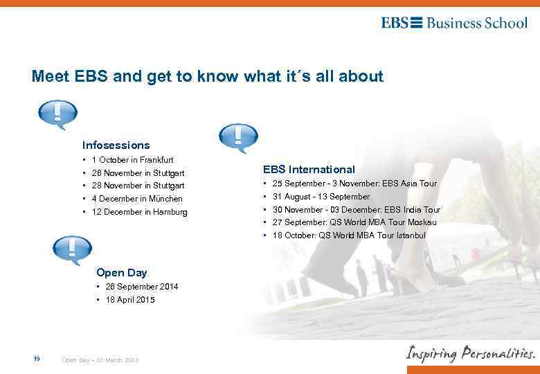 Meet EBS and get to know what it´s all about Infosessions • • •
