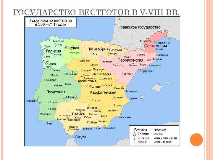ГОСУДАРСТВО ВЕСТГОТОВ В V-VIII ВВ. 
