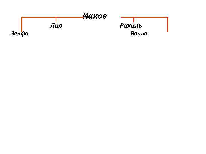 Зелфа Лия Иаков Рахиль Валла 