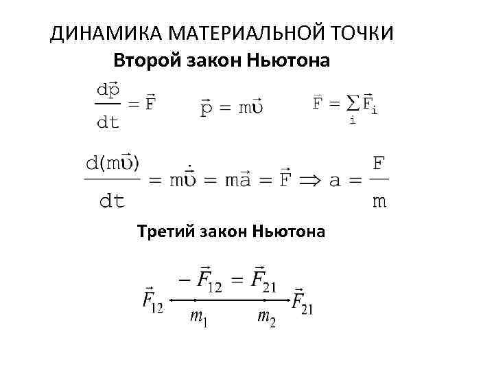 2 законы динамики ньютона