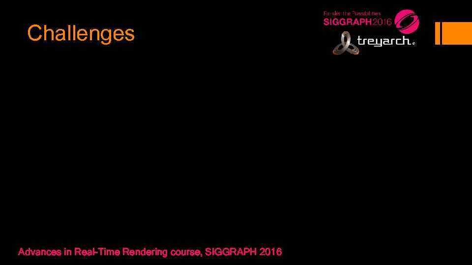 Challenges Advances in Real-Time Rendering course, SIGGRAPH 2016 