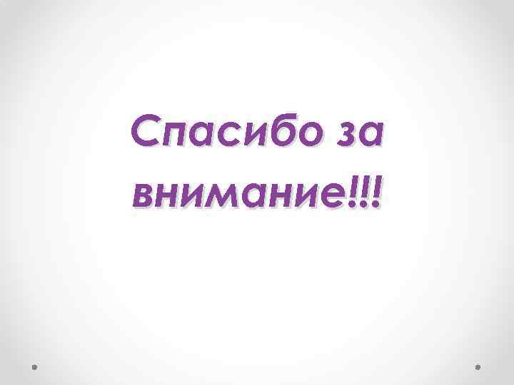 Спасибо за внимание!!! 