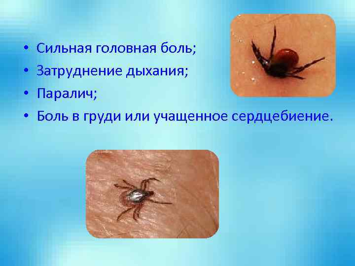  • • Сильная головная боль; Затруднение дыхания; Паралич; Боль в груди или учащенное