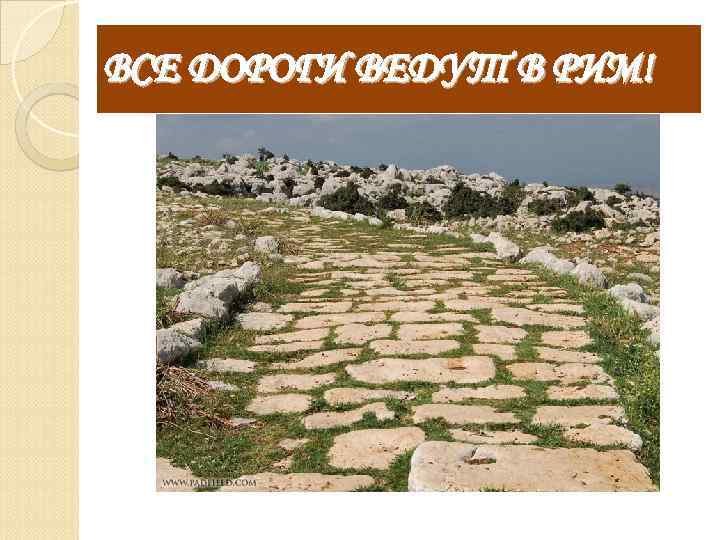 ВСЕ ДОРОГИ ВЕДУТ В РИМ! 