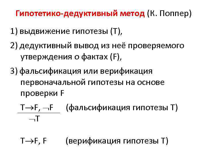 Гипотетико дедуктивный метод