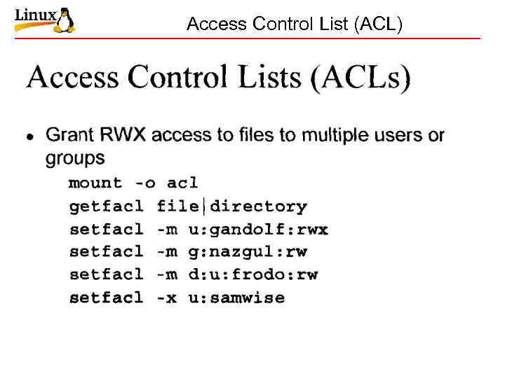 Access Control List (ACL) 