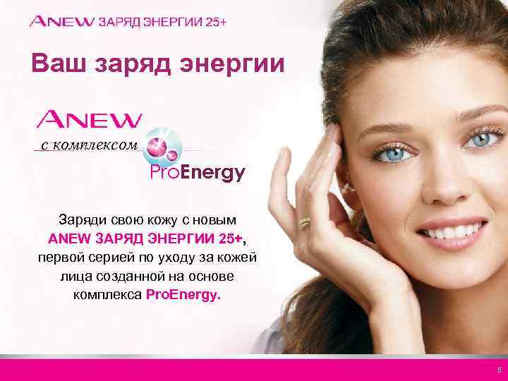 Ваш заряд энергии с комплексом Pro. Energy Заряди свою кожу с новым ANEW ЗАРЯД