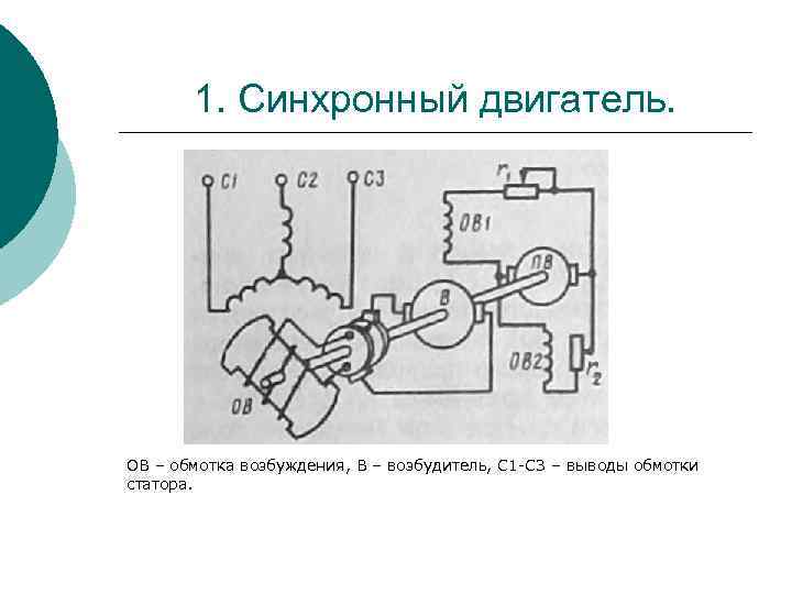 Синхронный электродвигатель схема - 98 фото