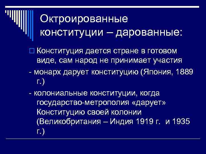 Октроированная конституция. Октроированные Конституции. Аткроирована Конституция. Октроирование Конституции это. Октроированные Конституции примеры.