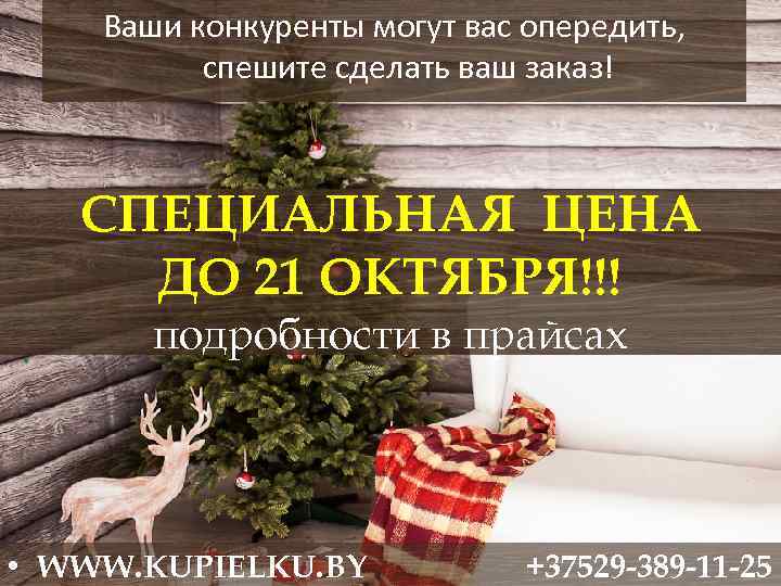 Ваши конкуренты могут вас опередить, спешите сделать ваш заказ! СПЕЦИАЛЬНАЯ ЦЕНА ДО 21 ОКТЯБРЯ!!!