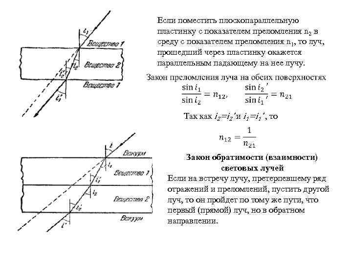 На каком из рисунков правильно показан ход луча проходящего через стеклянную пластину находящуюся