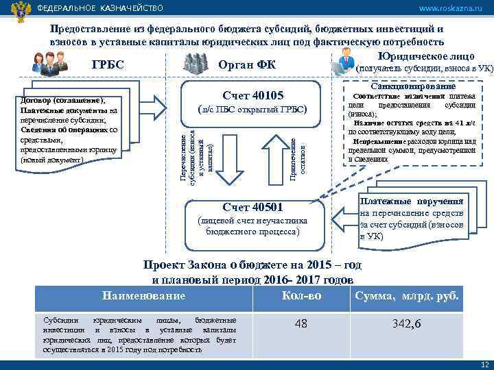 ФЕДЕРАЛЬНОЕ КАЗНАЧЕЙСТВО www. roskazna. ru Предоставление из федерального бюджета субсидий, бюджетных инвестиций и взносов
