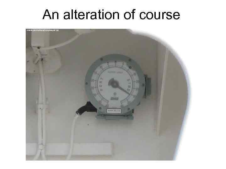 An alteration of course 