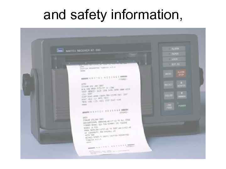 and safety information, 