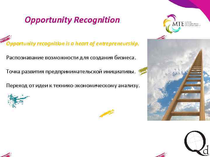 Opportunity Recognition Opportunity recognition is a heart of entrepreneurship. Распознавание возможности для создания бизнеса.