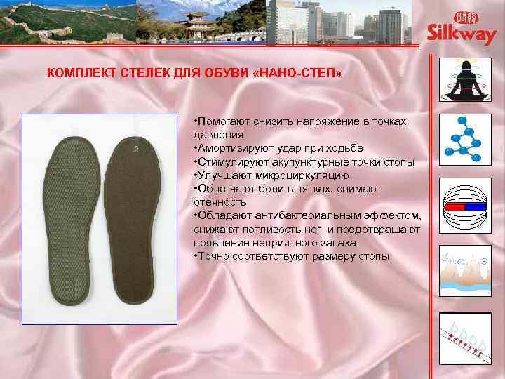 КОМПЛЕКТ СТЕЛЕК ДЛЯ ОБУВИ «НАНО-СТЕП» • Помогают снизить напряжение в точках давления • Амортизируют