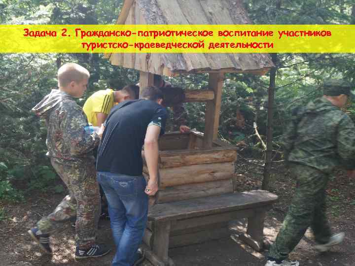 Задача 2. Гражданско-патриотическое воспитание участников туристско-краеведческой деятельности 