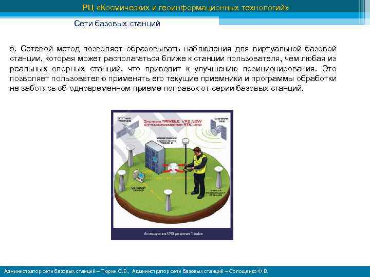 РЦ «Космических и геоинформационных технологий» Сети базовых станций 5. Сетевой метод позволяет образовывать наблюдения