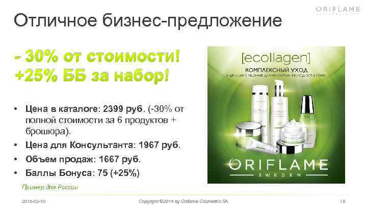 Отличное бизнес-предложение - 30% от стоимости! +25% ББ за набор! • Цена в каталоге: