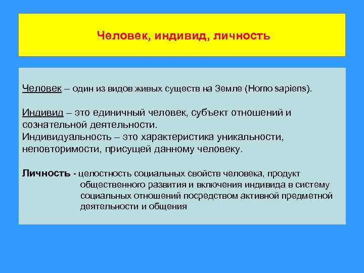 Вид понятия люди. Человек индивид личность. Человек индевид личности. Человек личность инд вид. Человек индивид личность индивидуальность.