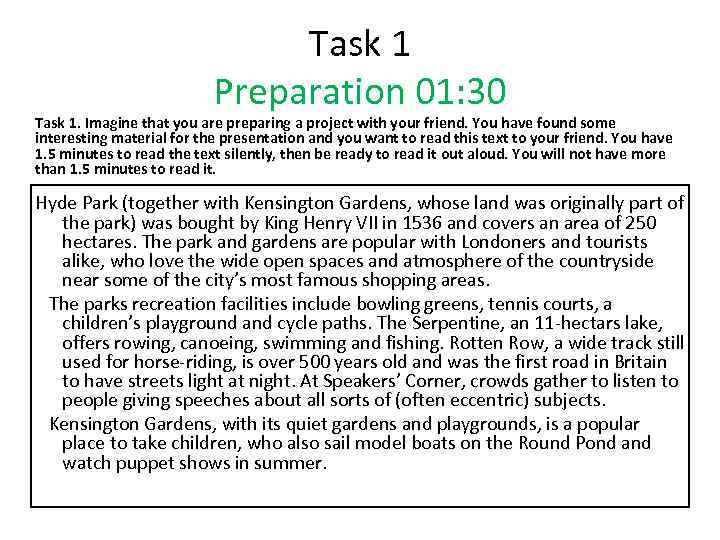 Task 1 Preparation 01: 30 Task 1. Imagine that you are preparing a project