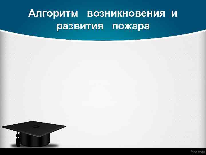 Алгоритм возникновения и развития пожара 