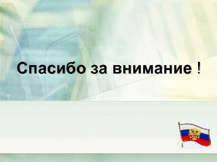 Спасибо за внимание ! 