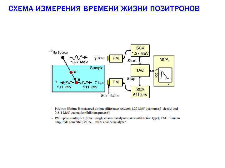 СХЕМА ИЗМЕРЕНИЯ ВРЕМЕНИ ЖИЗНИ ПОЗИТРОНОВ 