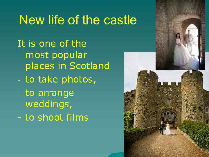 New life of the castle It is one of the most popular places in