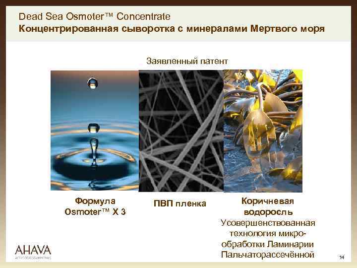 Dead Sea Osmoter™ Concentrate Концентрированная сыворотка с минералами Мертвого моря Заявленный патент Формула Osmoter™