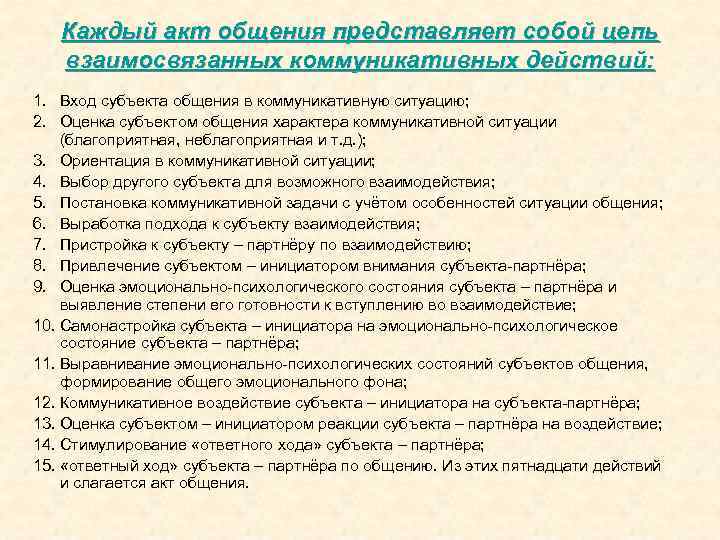 Особенности субъектов общения. Структура акта общения. Акт общения. Составляющие акта общения. Из скольких действий организуется структура акта общения.