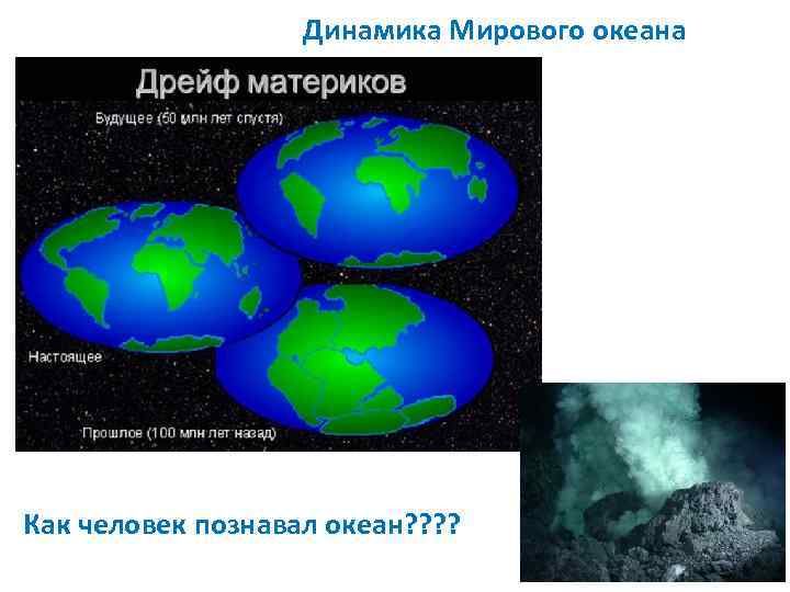 Динамика Мирового океана Как человек познавал океан? ? 