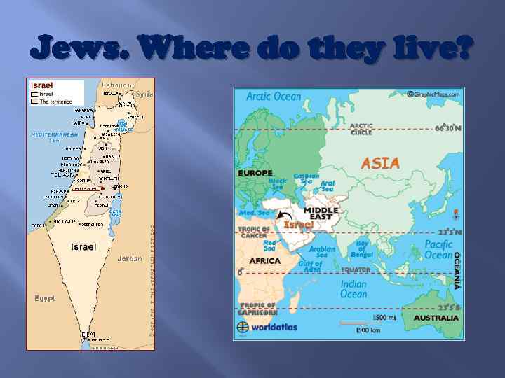 Jews. Where do they live? 