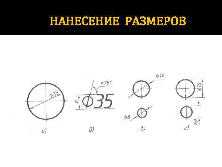 Размерное число правильно нанесено на рисунке