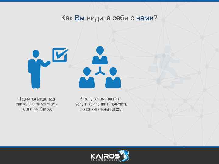 Как Вы видите себя с нами? 