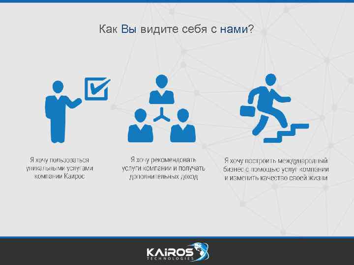 Как Вы видите себя с нами? 