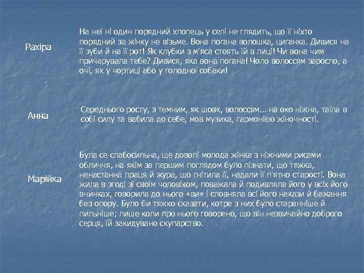 Рахіра Анна Марійка На неї ні один порядний хлопець у селі не глядить, що