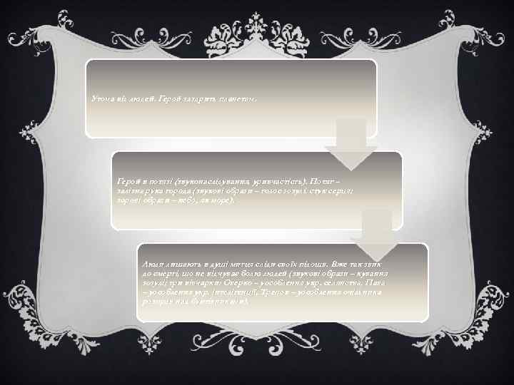 Утома від людей. Герой заздрить планетам. Герой в потязі (звуконаслідування, уривчастість). Потяг – залізна