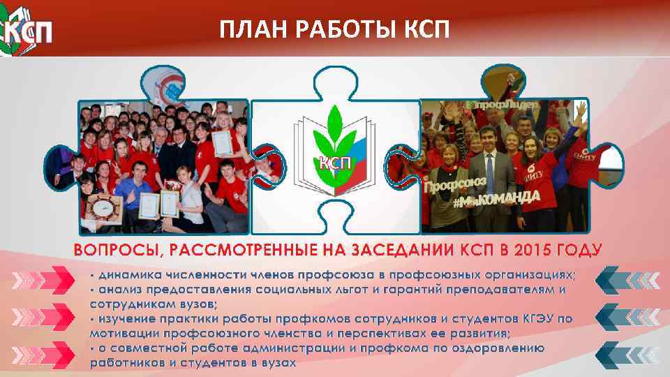 ПЛАН РАБОТЫ КСП 