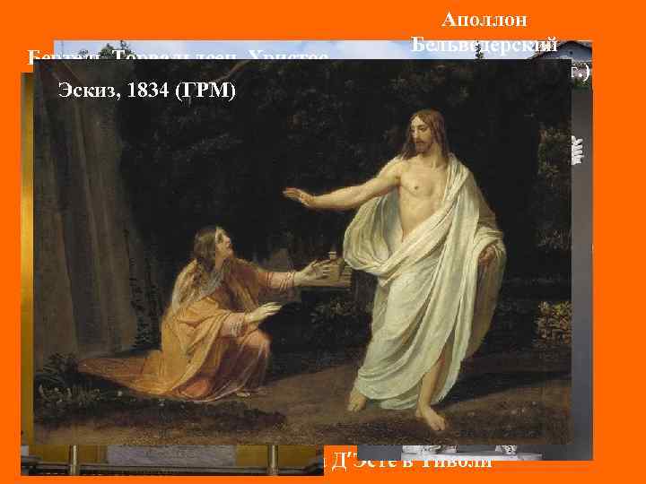 Бертель Торвальдсен. Христос Эскиз, 1834 (ГРМ) Аполлон Бельведерский (Леохар, 330 – 320 гг. )